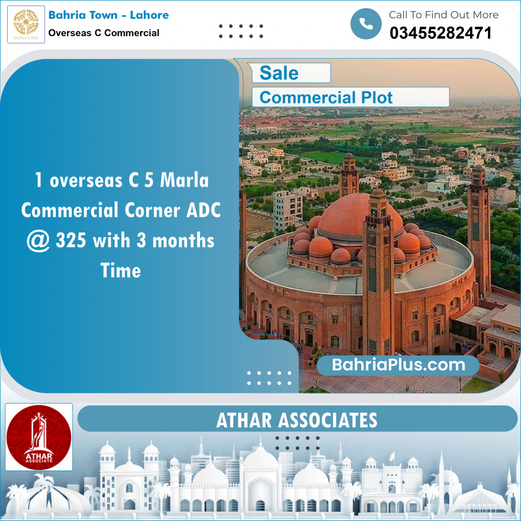 Commercial Plot for Sale in Overseas C Commercial -  Bahria Town, Lahore - (BP-153230)