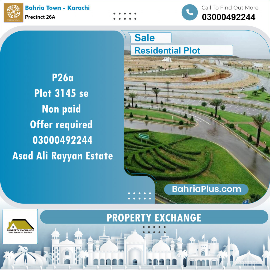 125 Sq. Yards Residential Plot for Sale in Precinct 26A -  Bahria Town, Karachi - (BP-153253)