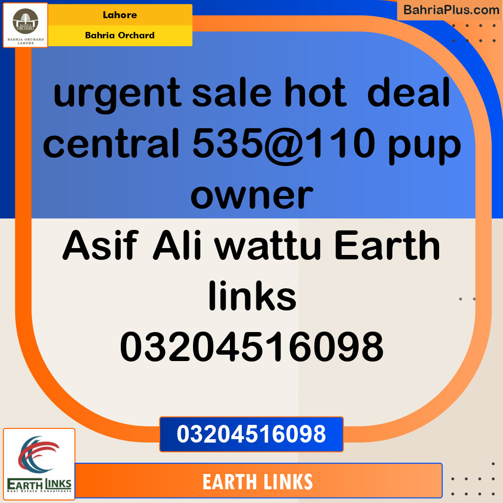 Residential Plot for Sale in Bahria Orchard, Lahore - (BP-153293)