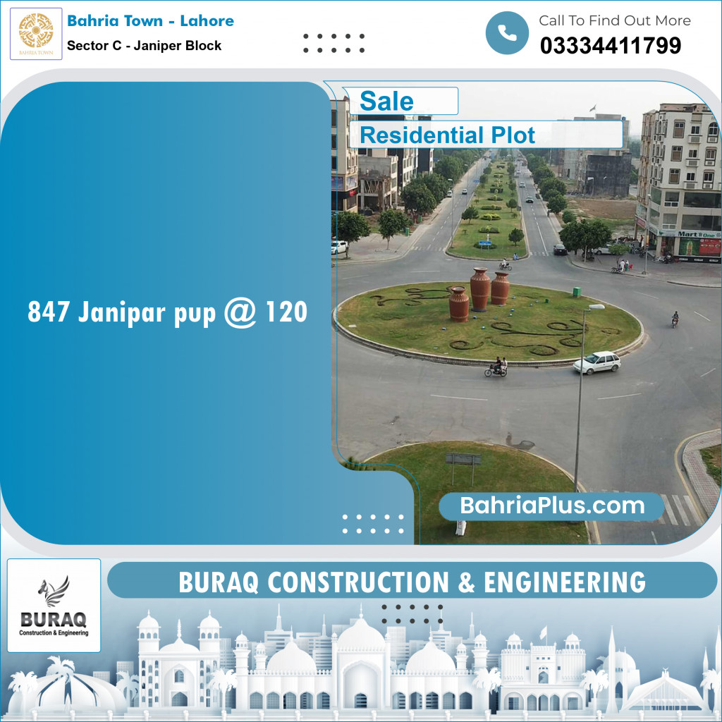 Residential Plot for Sale in Sector C - Janiper Block -  Bahria Town, Lahore - (BP-153298)