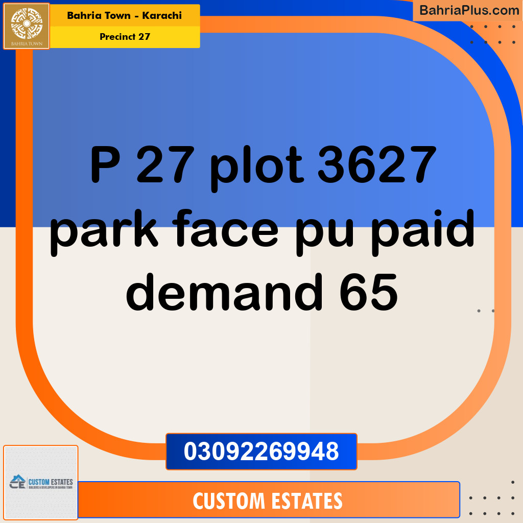 Residential Plot for Sale in Precinct 27 -  Bahria Town, Karachi - (BP-153307)