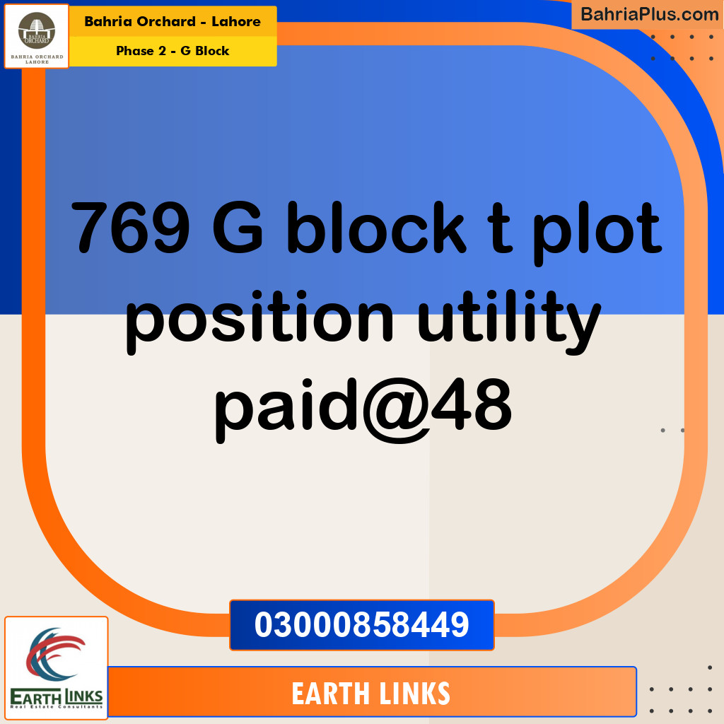 Residential Plot for Sale in Phase 2 - G Block -  Bahria Orchard, Lahore - (BP-153334)