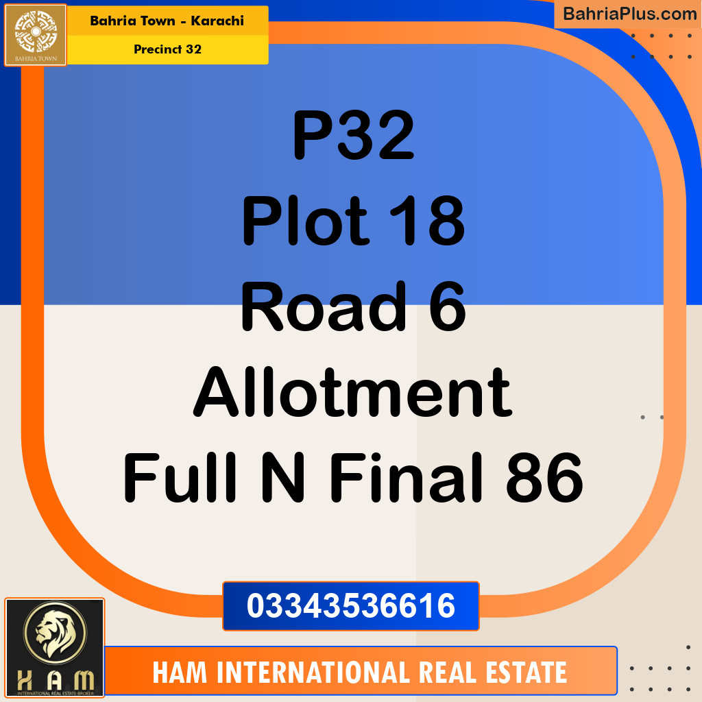 250 Sq. Yards Residential Plot for Sale in Precinct 32 -  Bahria Town, Karachi - (BP-153341)