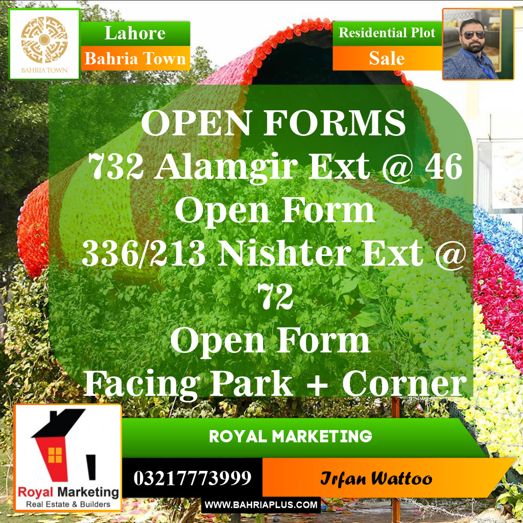 Residential Plot for Sale in Bahria Town, Lahore - (BP-153450)