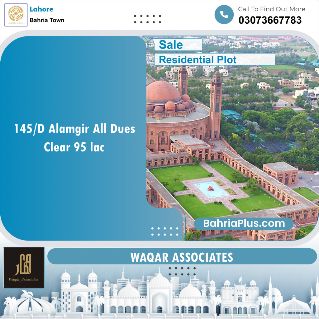 Residential Plot for Sale in Bahria Town, Lahore - (BP-153467)