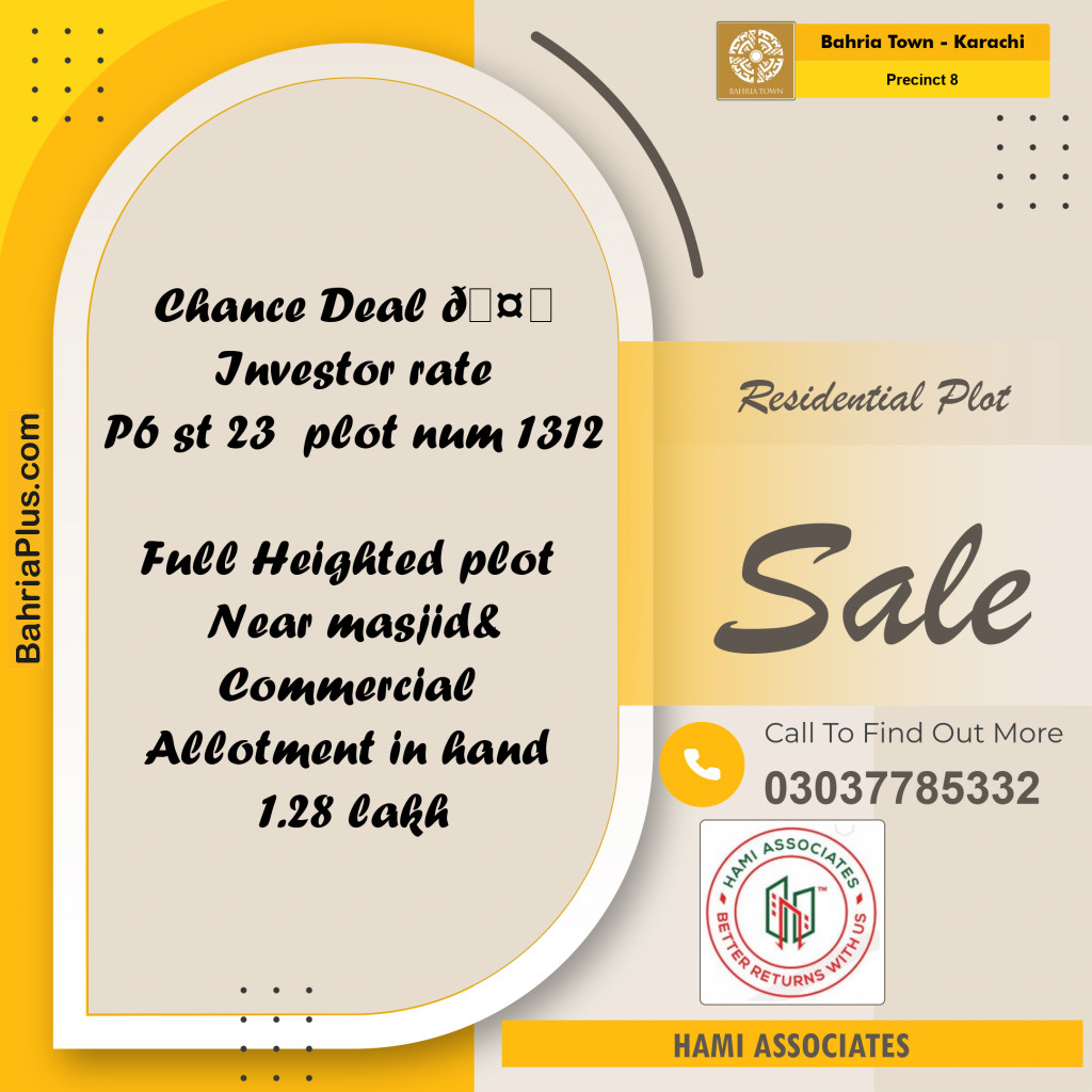 250 Sq. Yards Residential Plot for Sale in Precinct 8 -  Bahria Town, Karachi - (BP-153552)