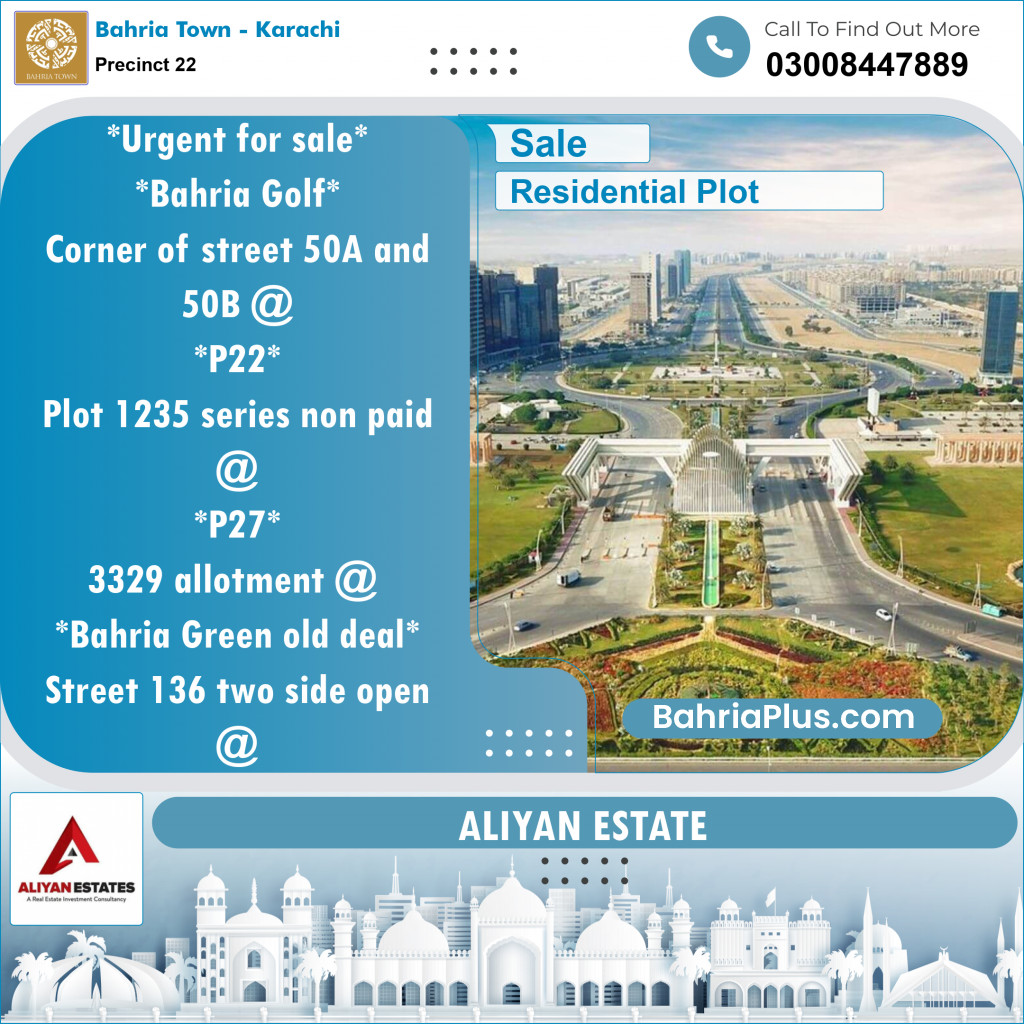 250 Sq. Yards Residential Plot for Sale in Precinct 22 -  Bahria Town, Karachi - (BP-153570)
