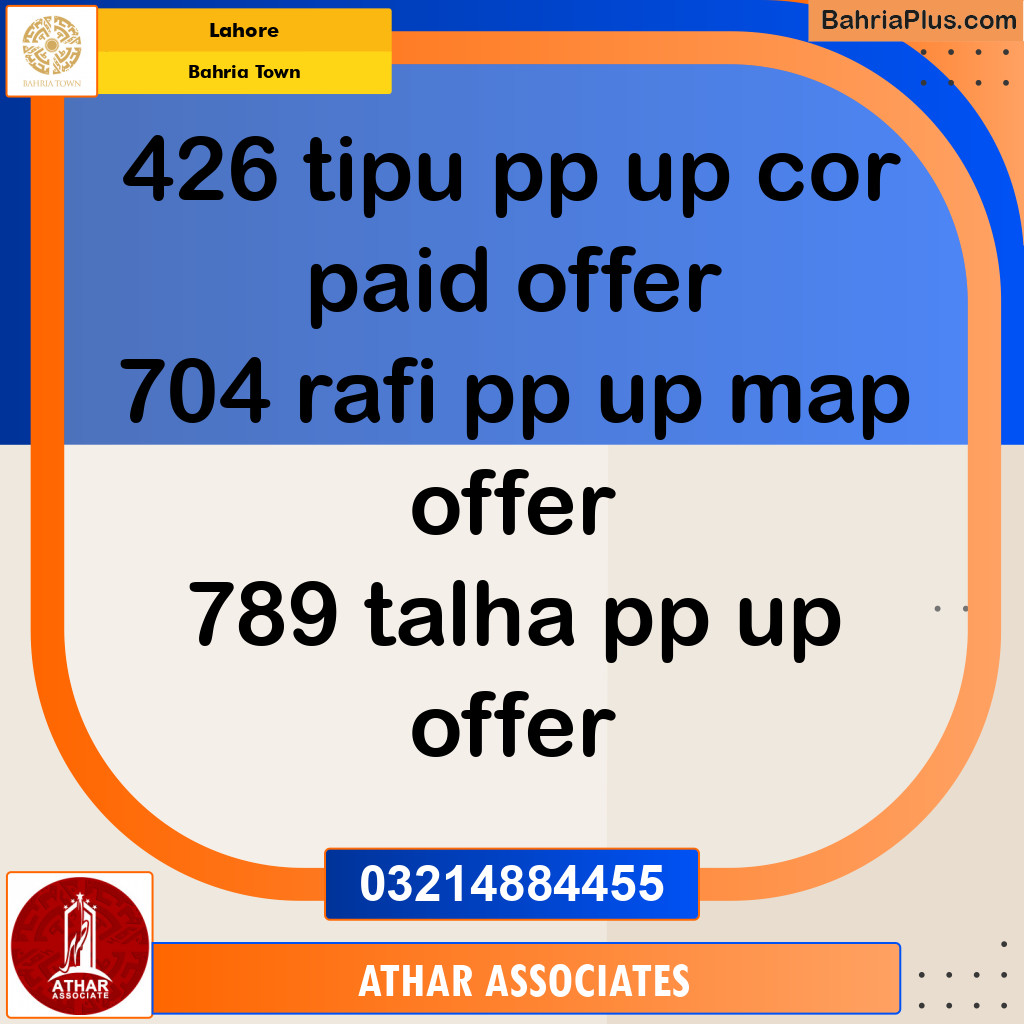 Residential Plot for Sale in Sector F - Tipu Sultan Block -  Bahria Town, Lahore - (BP-153592)