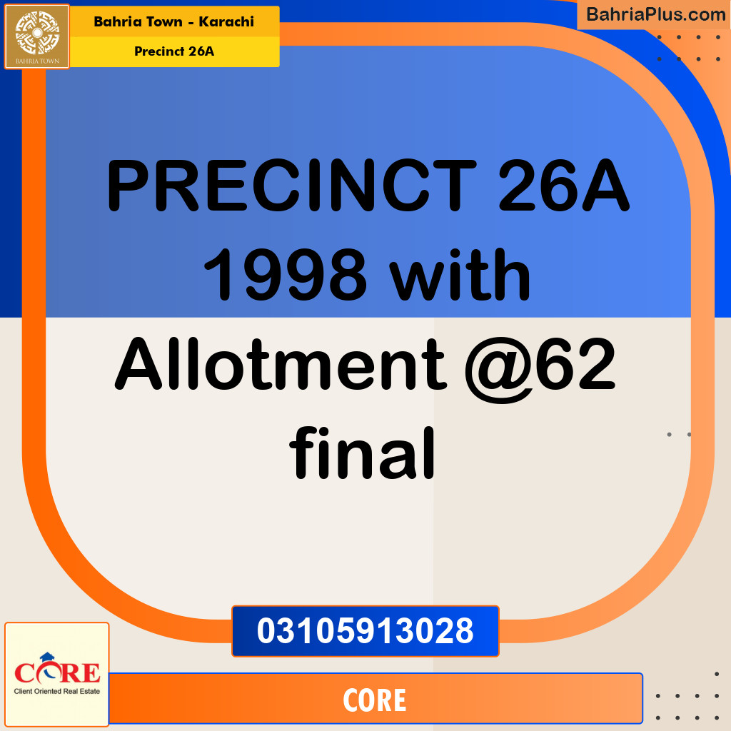 125 Sq. Yards Residential Plot for Sale in Precinct 26A -  Bahria Town, Karachi - (BP-153630)