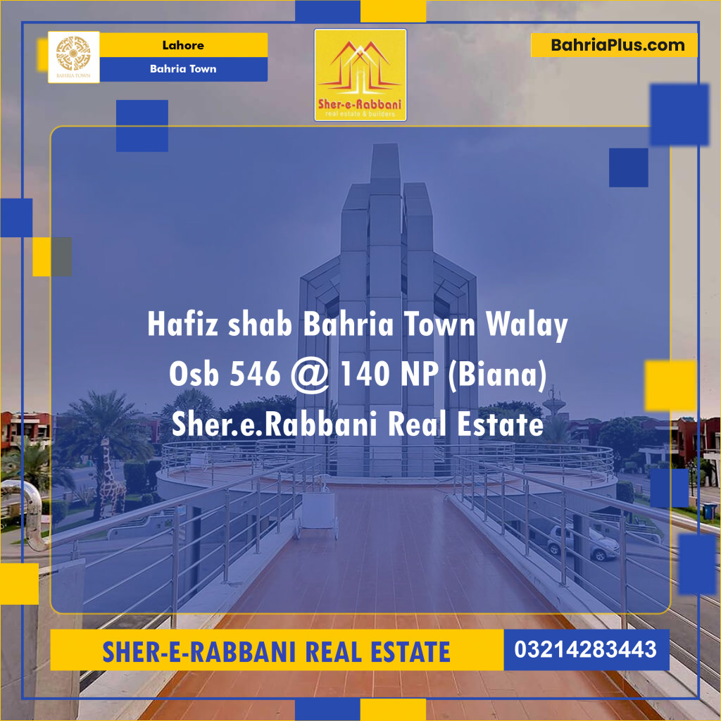 Residential Plot for Sale in Overseas B -  Bahria Town, Lahore - (BP-153647)