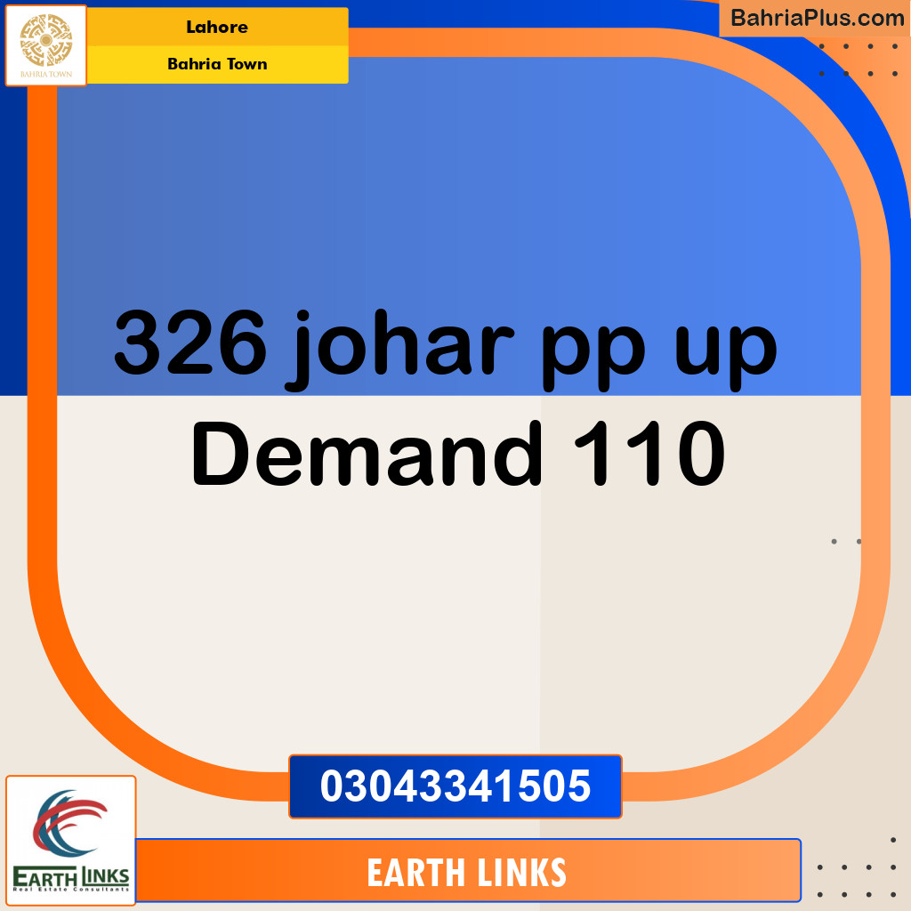 Residential Plot for Sale in Sector E - Johar Block -  Bahria Town, Lahore - (BP-153701)