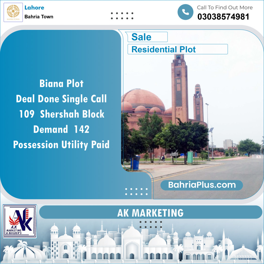 Residential Plot for Sale in Bahria Town, Lahore - (BP-153711)