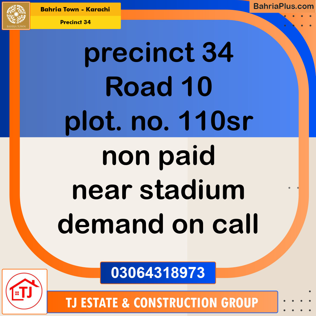 250 Sq. Yards Residential Plot for Sale in Precinct 34 -  Bahria Town, Karachi - (BP-153748)