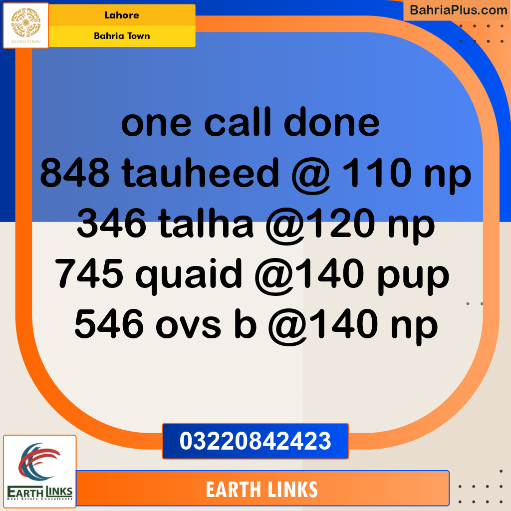 Residential Plot for Sale in Bahria Town, Lahore - (BP-153757)