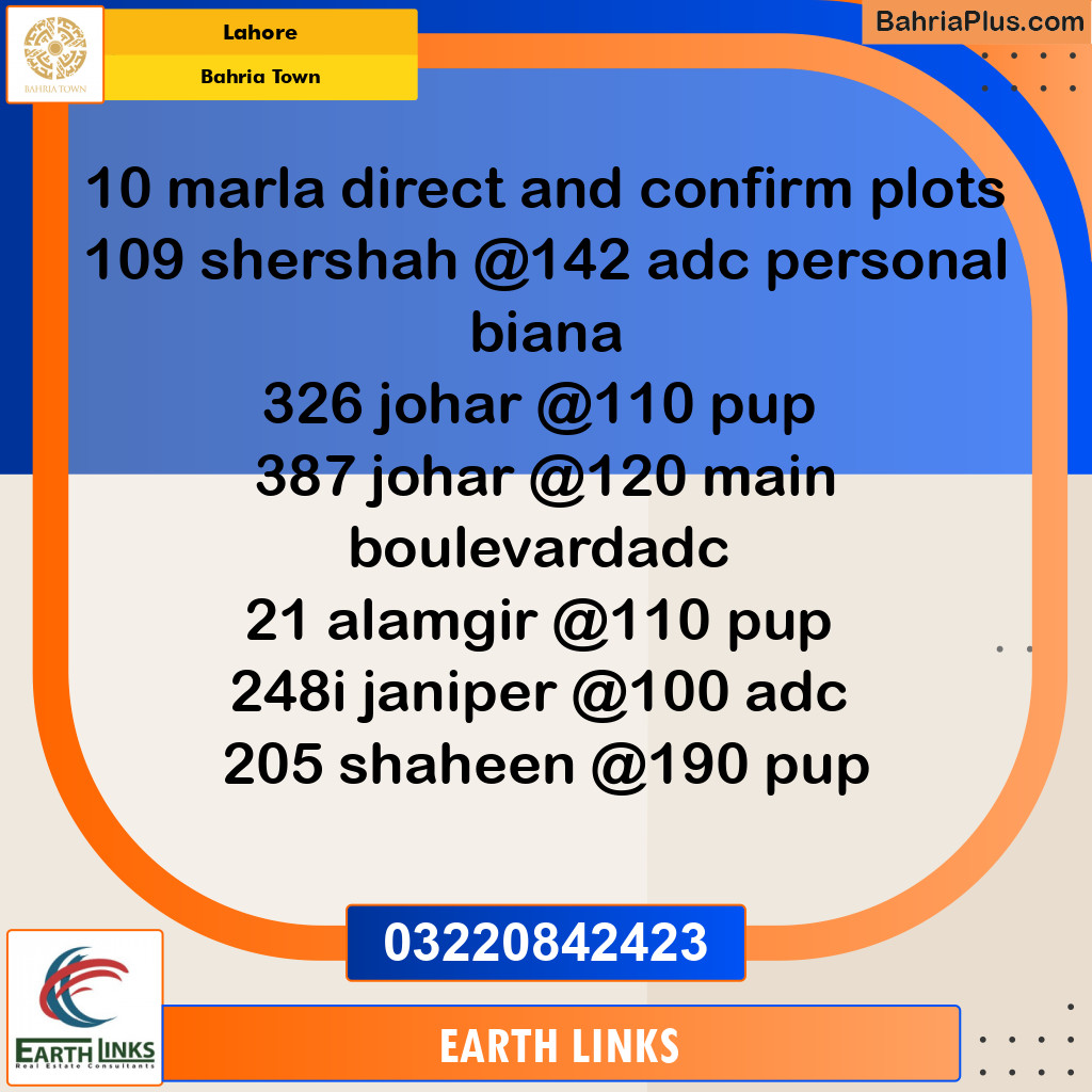 Residential Plot for Sale in Bahria Town, Lahore - (BP-153767)