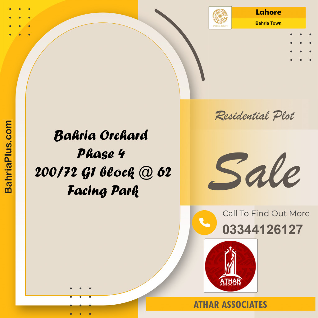 Residential Plot for Sale in Bahria Town, Lahore - (BP-153769)