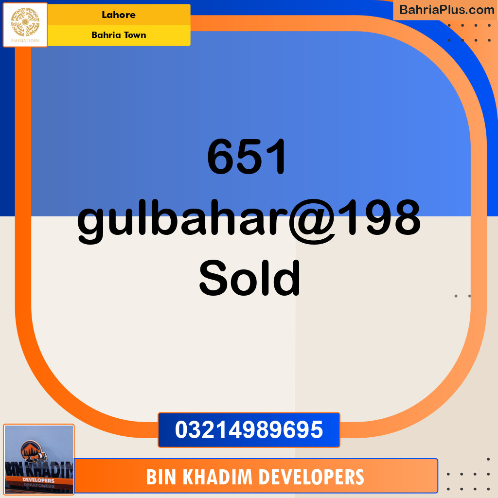Residential Plot for Sale in Sector C - Gulbahar Block -  Bahria Town, Lahore - (BP-153823)
