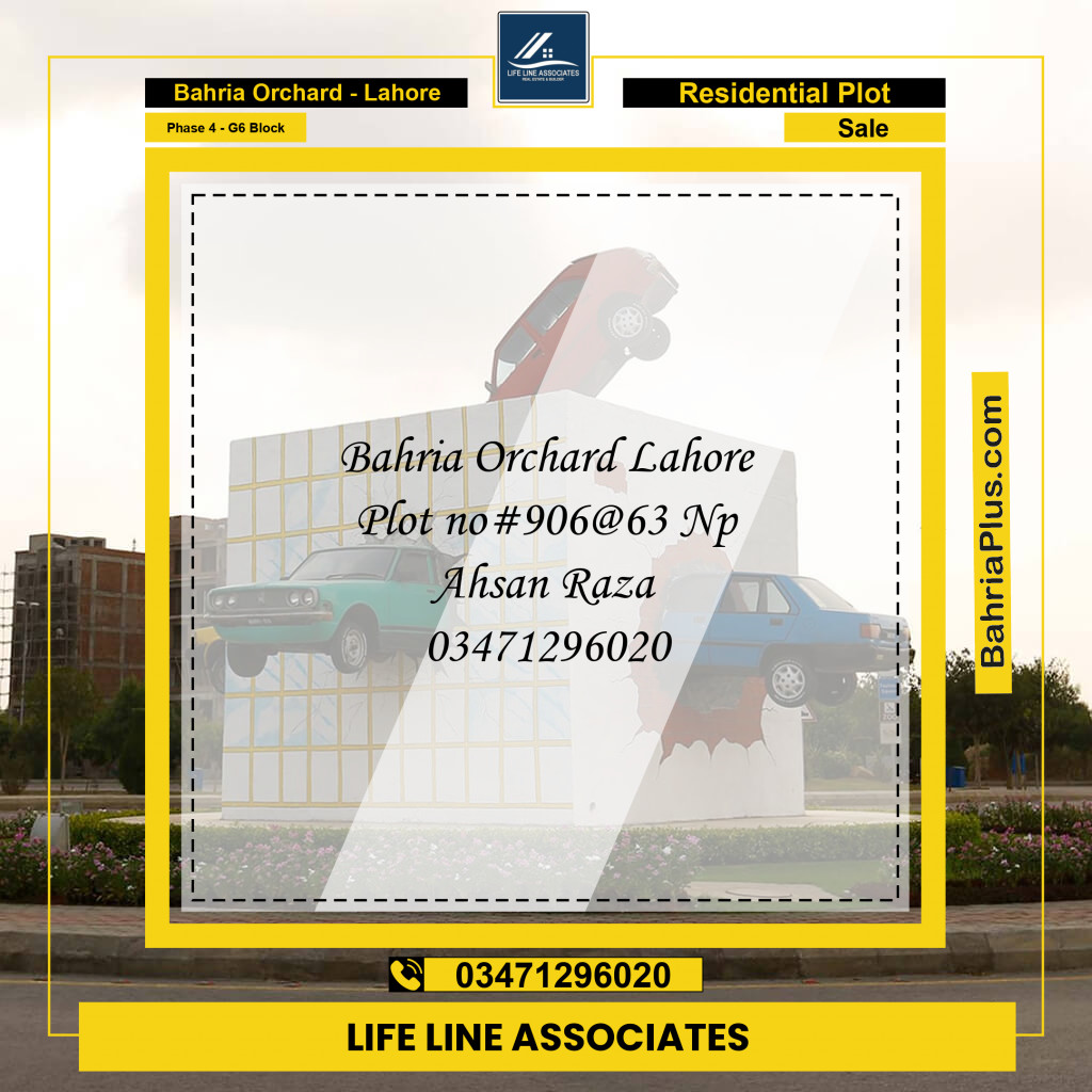 Residential Plot for Sale in Phase 4 - G6 Block -  Bahria Orchard, Lahore - (BP-153826)
