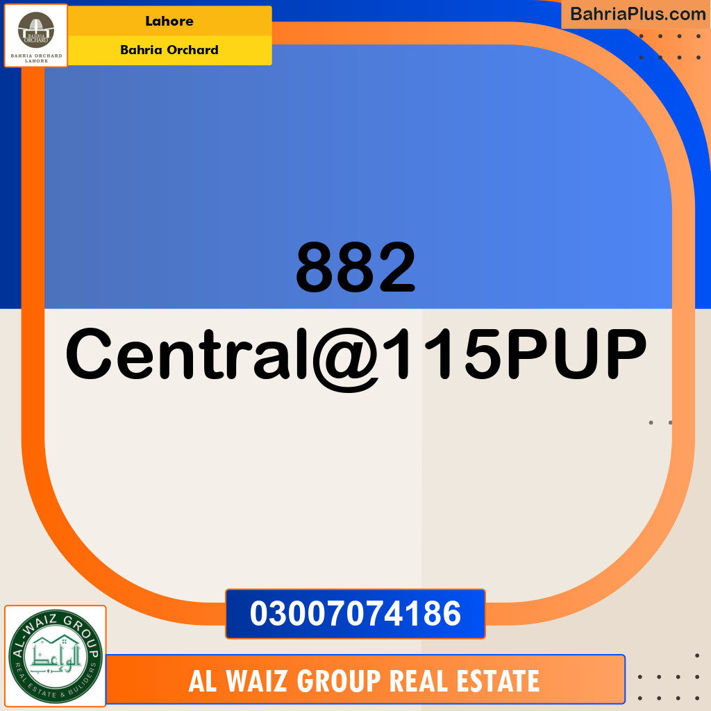 Residential Plot for Sale in Phase 1 - Central District -  Bahria Orchard, Lahore - (BP-153828)