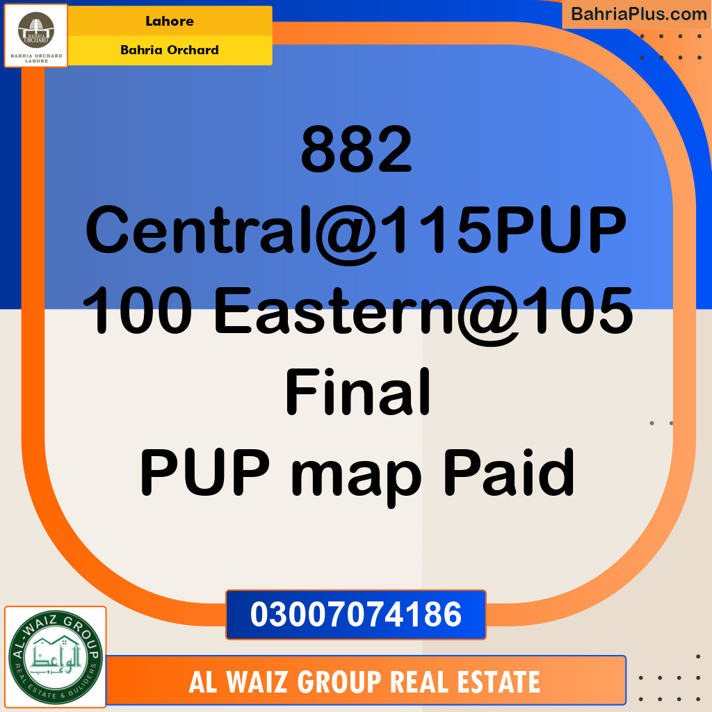 Residential Plot for Sale in Phase 1 - Central District -  Bahria Orchard, Lahore - (BP-153859)