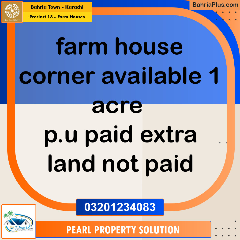 Residential Plot for Sale in Precinct 18 - Farm Houses -  Bahria Town, Karachi - (BP-153928)