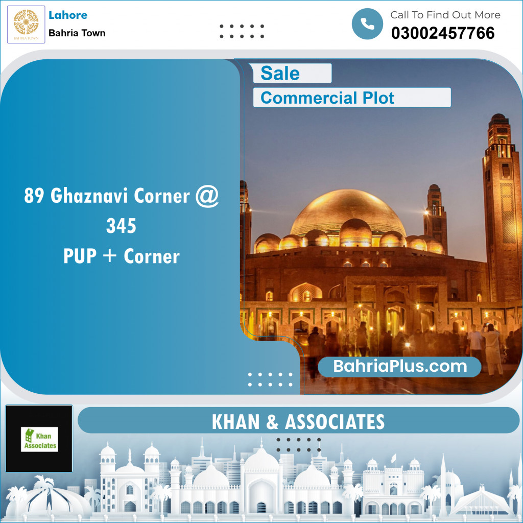 Commercial Plot for Sale in Sector F - Ghaznavi Commercial -  Bahria Town, Lahore - (BP-153962)