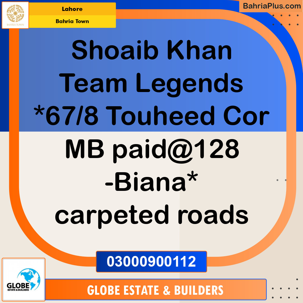 Residential Plot for Sale in Sector F - Tauheed Block -  Bahria Town, Lahore - (BP-154048)