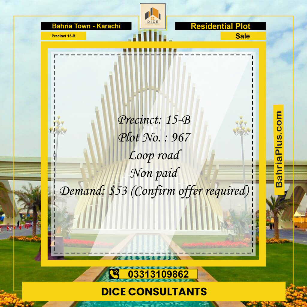 125 Sq. Yards Residential Plot for Sale in Precinct 15-B -  Bahria Town, Karachi - (BP-154084)