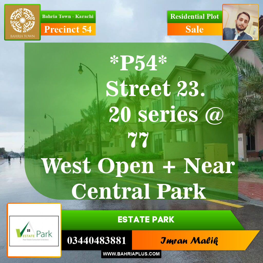 Residential Plot for Sale in Precinct 54 -  Bahria Town, Karachi - (BP-154116)