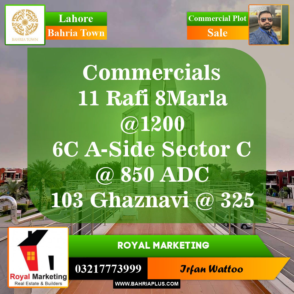 Commercial Plot for Sale in Bahria Town, Lahore - (BP-154122)