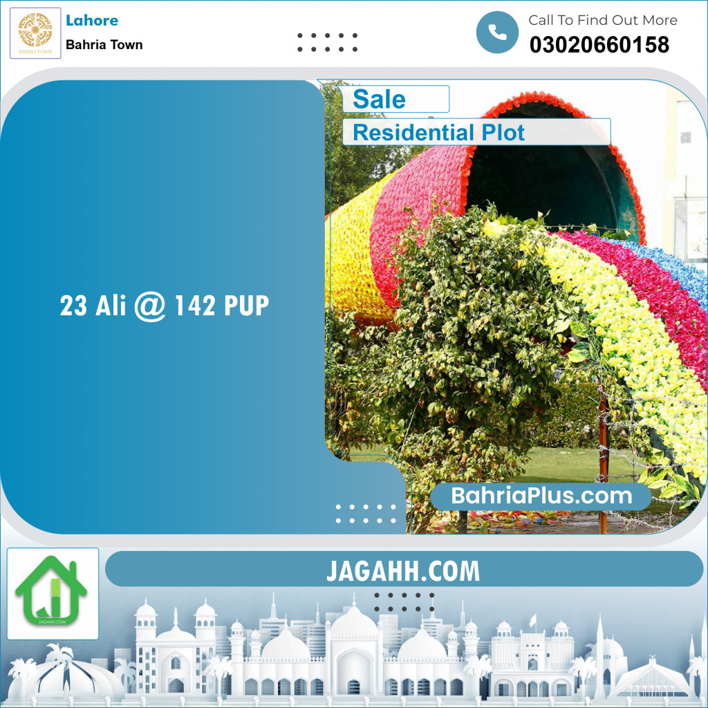 Residential Plot for Sale in Sector B - Ali Block -  Bahria Town, Lahore - (BP-154147)