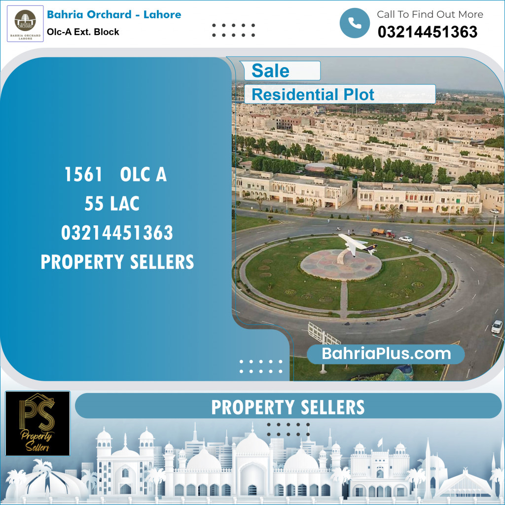 Residential Plot for Sale in OLC-A Ext. Block -  Bahria Orchard, Lahore - (BP-154190)