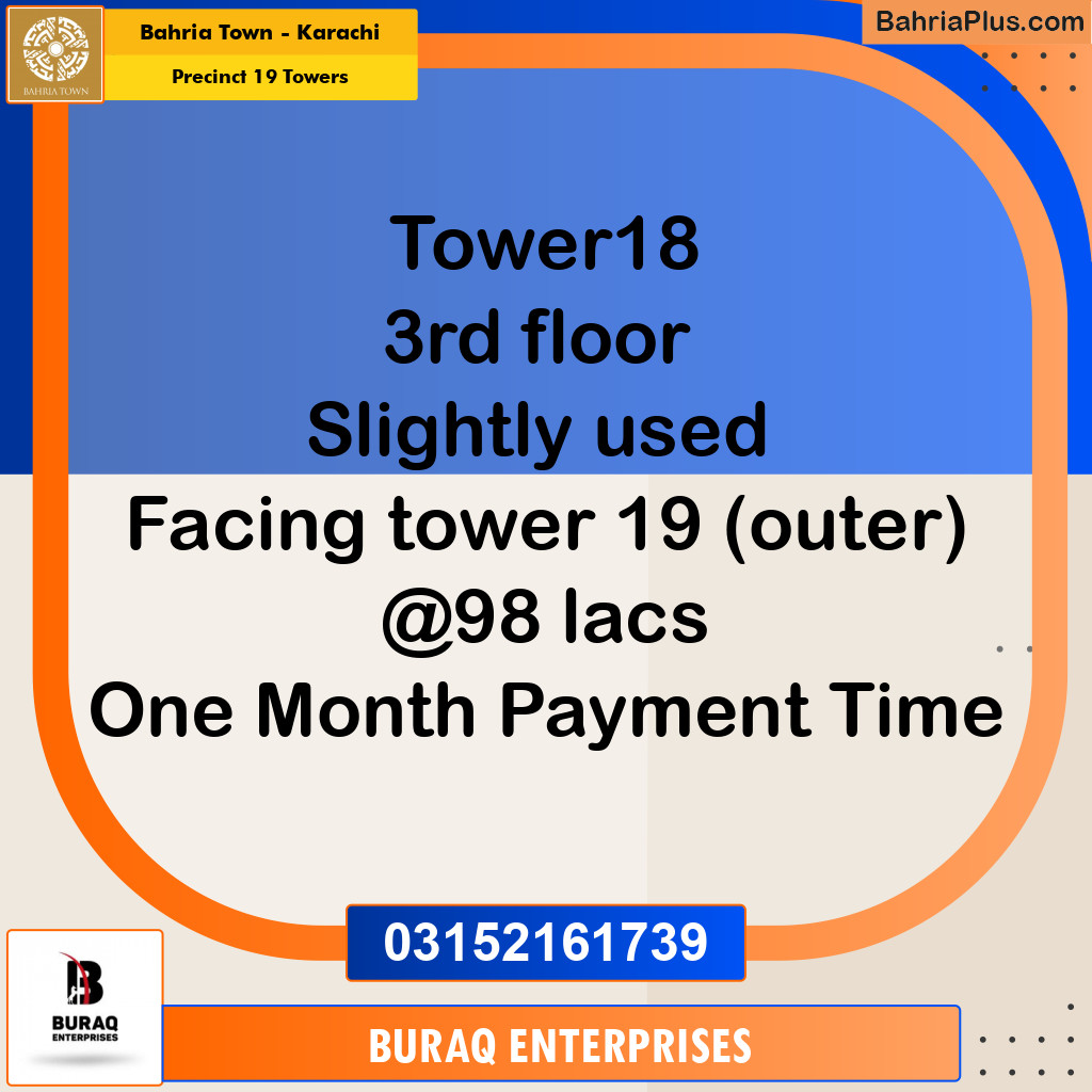 Residential Plot for Sale in Precinct 19 Towers -  Bahria Town, Karachi - (BP-154207)