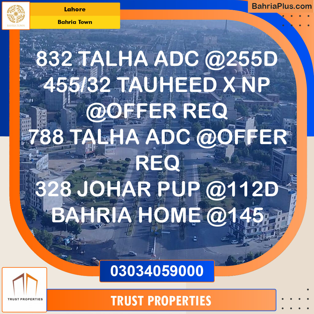 Residential Plot for Sale in Sector F - Talha Block -  Bahria Town, Lahore - (BP-154264)