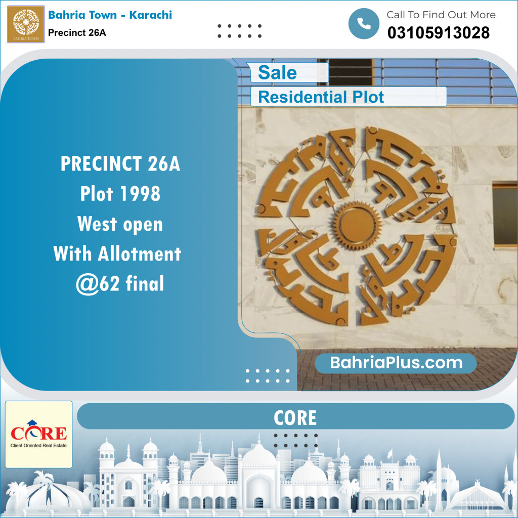 125 Sq. Yards Residential Plot for Sale in Precinct 26A -  Bahria Town, Karachi - (BP-154297)