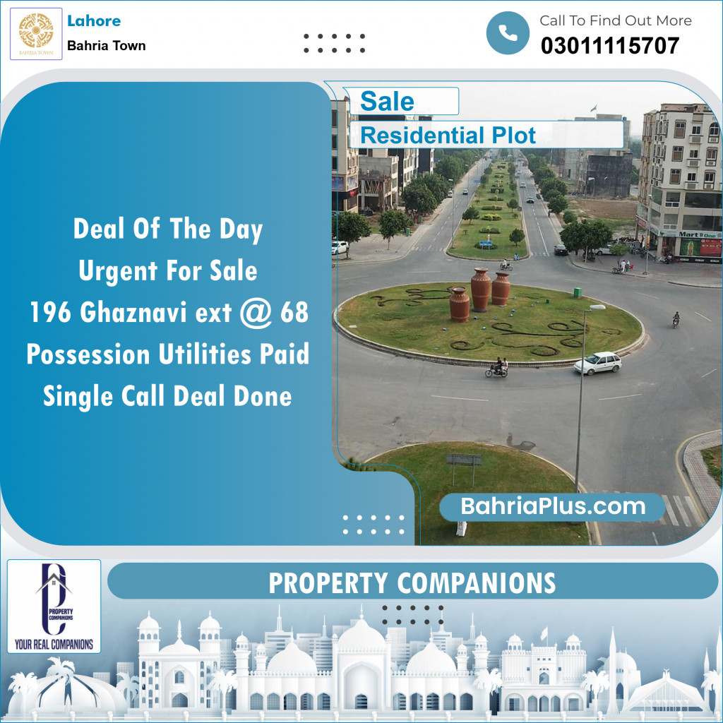 Residential Plot for Sale in Bahria Town, Lahore - (BP-154309)