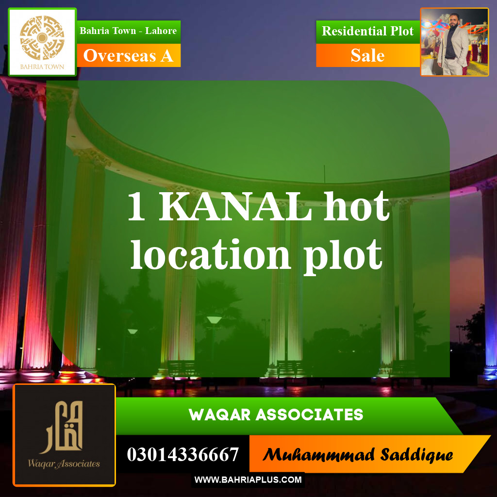 Residential Plot for Sale in Overseas A -  Bahria Town, Lahore - (BP-154331)