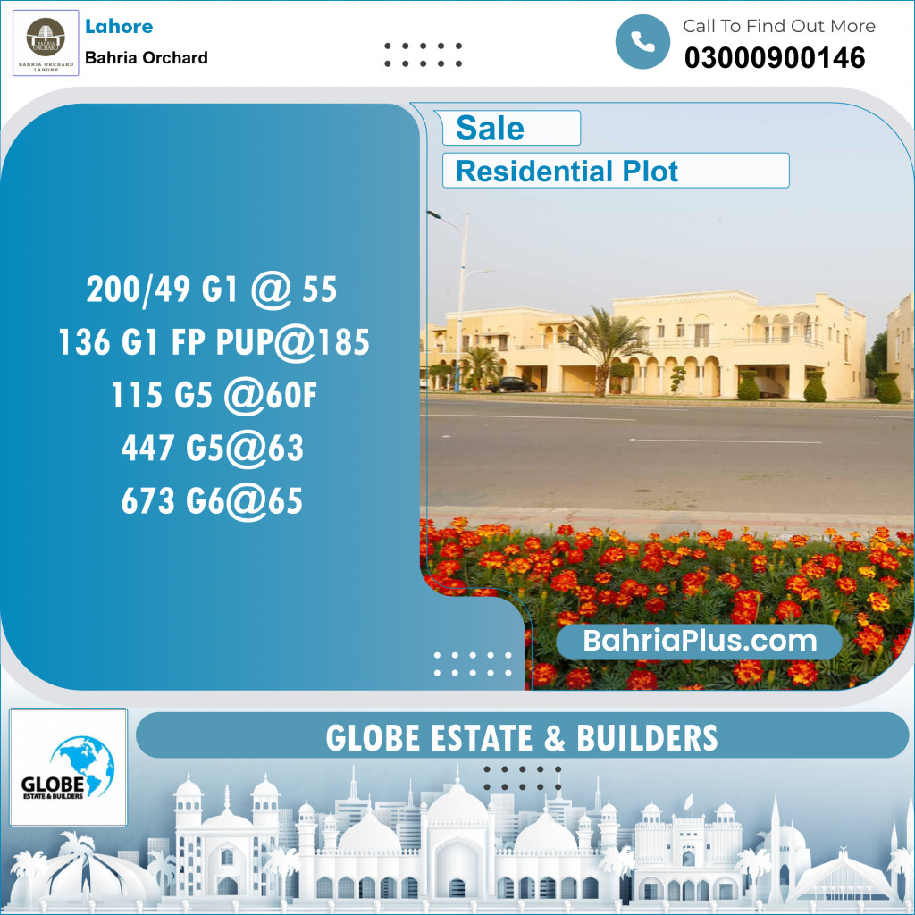 Residential Plot for Sale in Bahria Orchard, Lahore - (BP-154357)