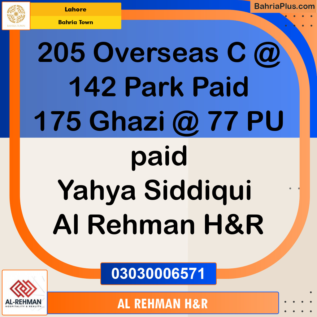Residential Plot for Sale in Bahria Town, Lahore - (BP-154367)