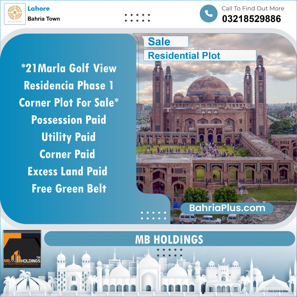 Residential Plot for Sale in Bahria Town, Lahore - (BP-154371)