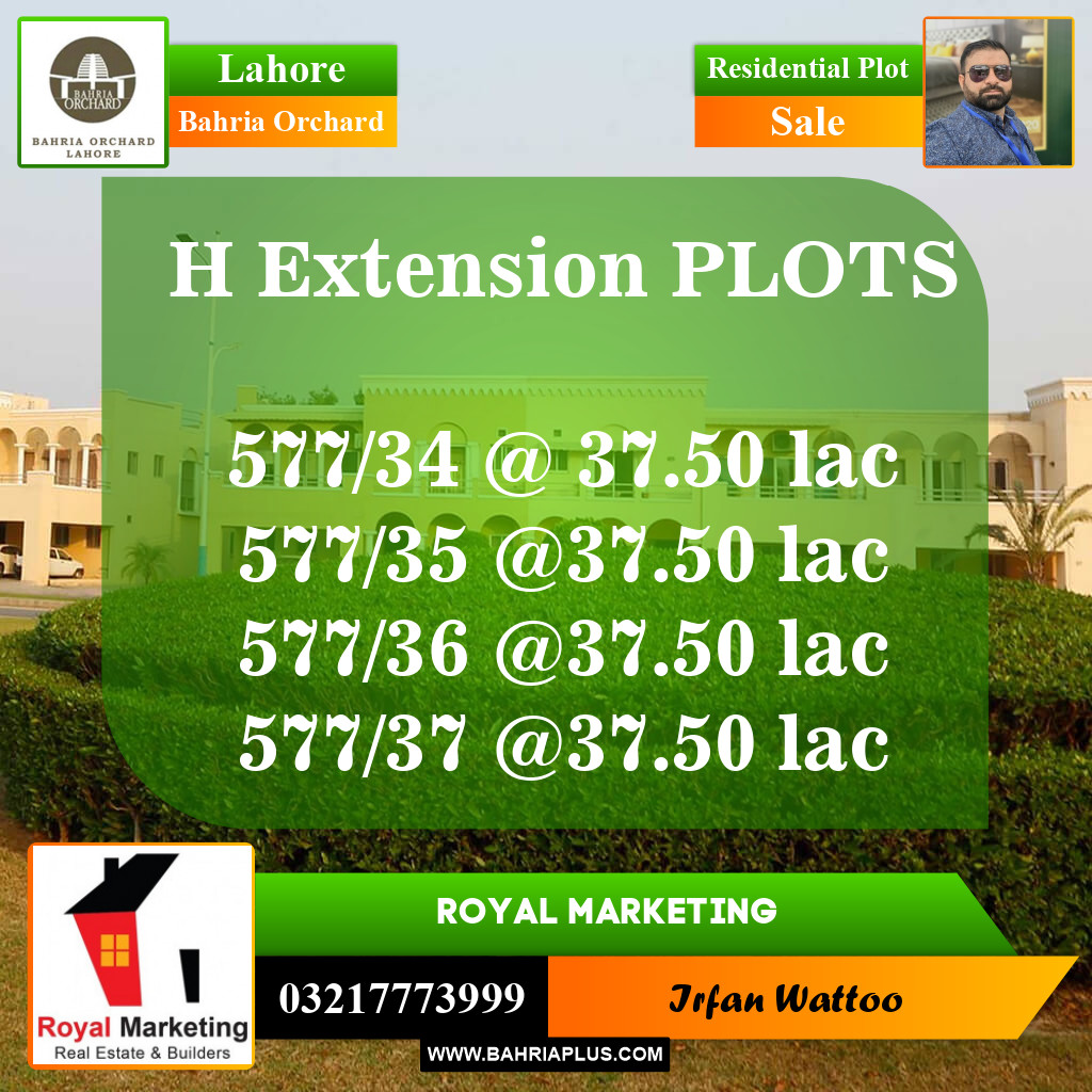 Residential Plot for Sale in Bahria Orchard, Lahore - (BP-154374)