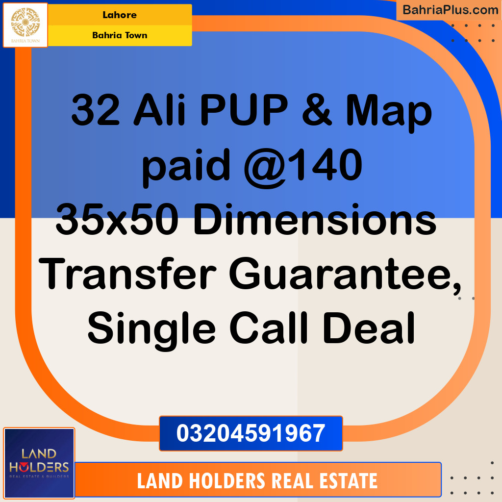 Residential Plot for Sale in Bahria Town, Lahore - (BP-154379)