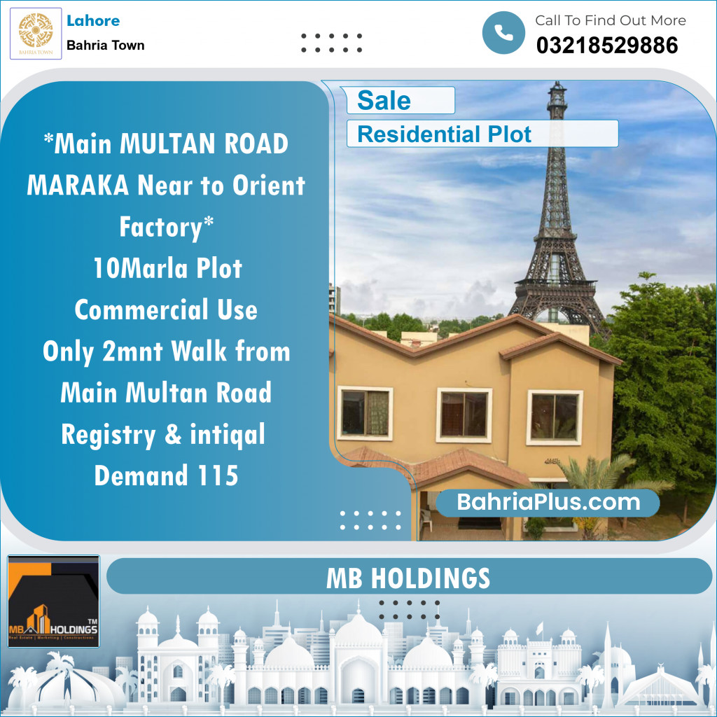Residential Plot for Sale in Bahria Town, Lahore - (BP-154381)