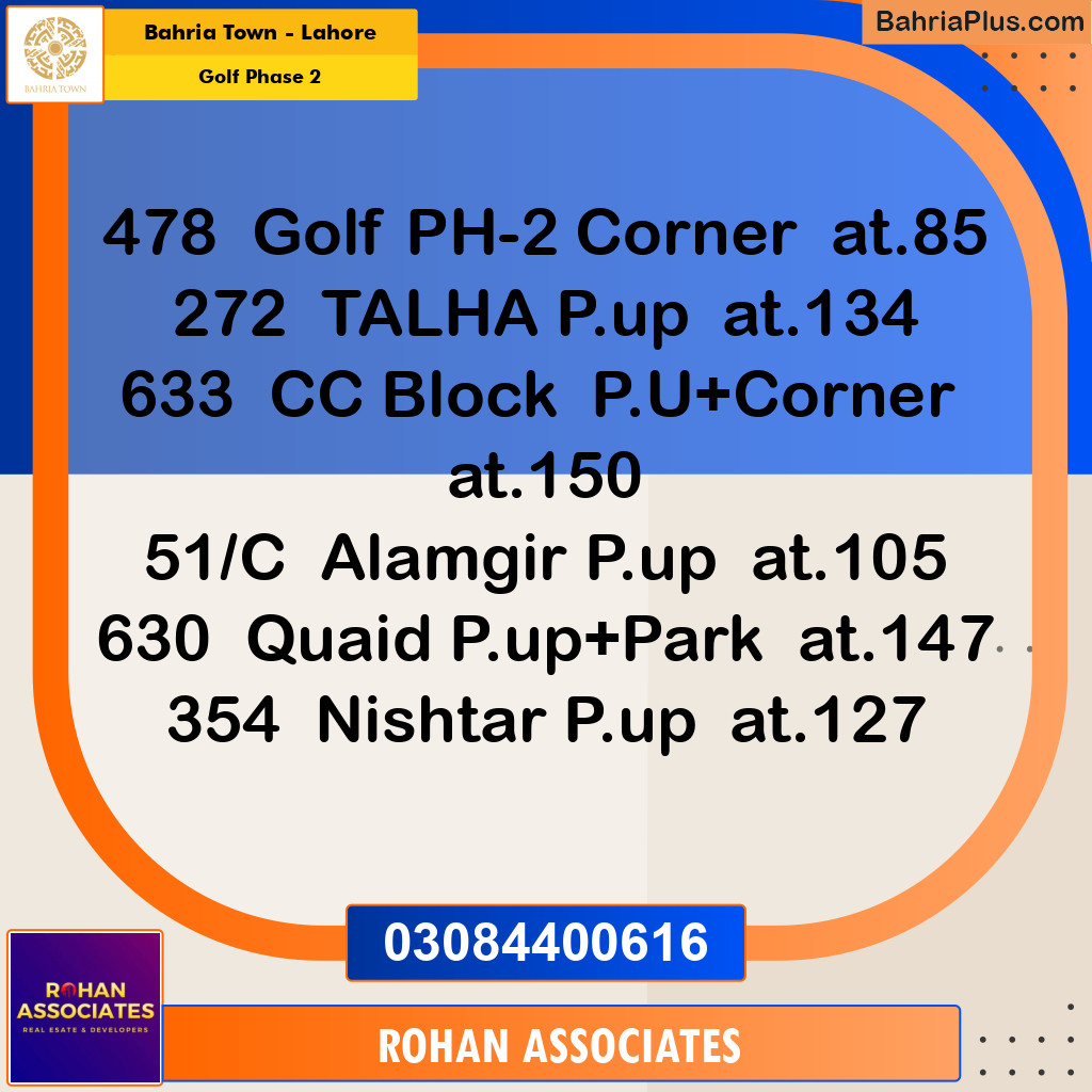 Residential Plot for Sale in Golf Phase 2 -  Bahria Town, Lahore - (BP-154397)