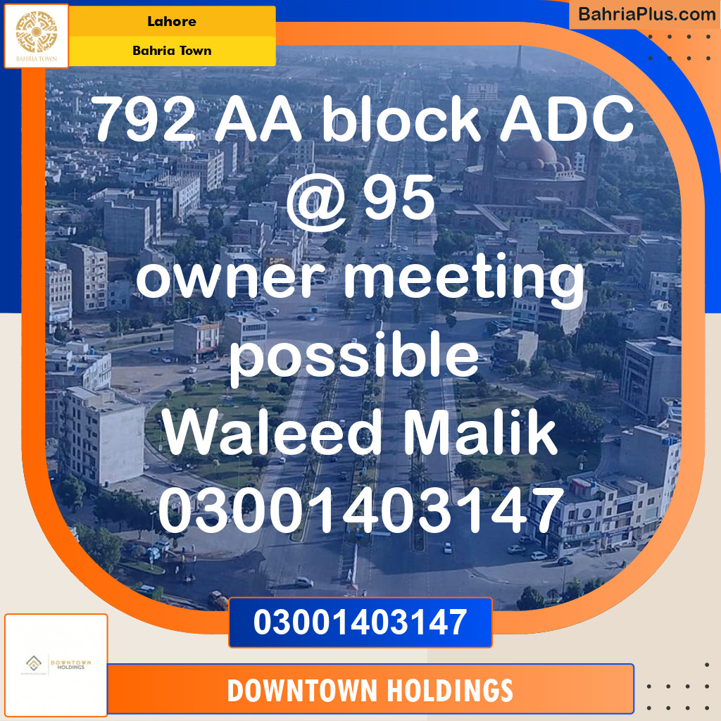 Residential Plot for Sale in Bahria Town, Lahore - (BP-154405)