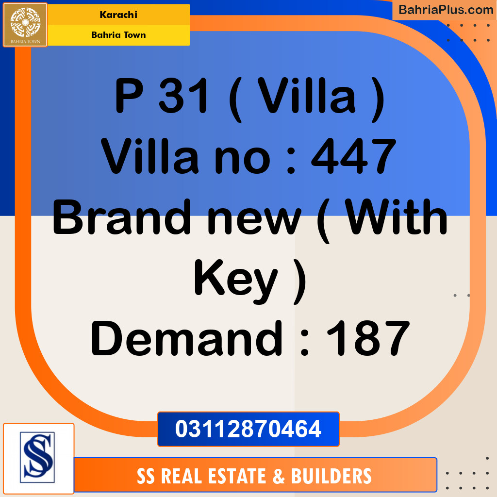 Residential Plot for Sale in Precinct 31 Villas - Bahria Town, Karachi - (BP-154417)