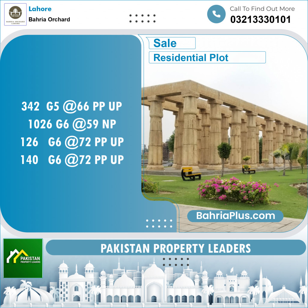 Residential Plot for Sale in Bahria Orchard, Lahore - (BP-154432)