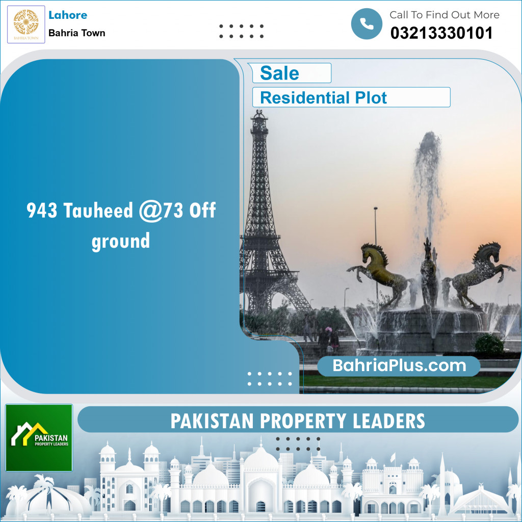 Residential Plot for Sale in Bahria Town, Lahore - (BP-154461)