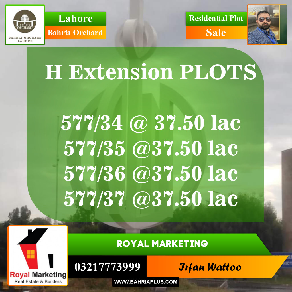 Residential Plot for Sale in Bahria Orchard, Lahore - (BP-154478)