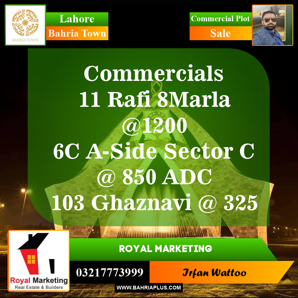 Commercial Plot for Sale in Bahria Town, Lahore - (BP-154486)
